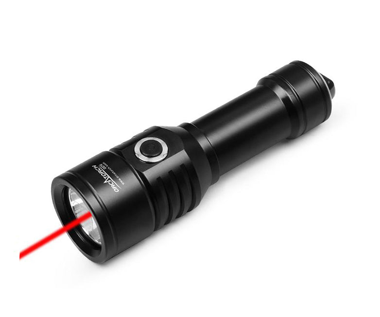 OrcaTorch D570-RL 2.0 1500 Lumens Red Laser Dive Light for Recreational Diving and Commercial Diving