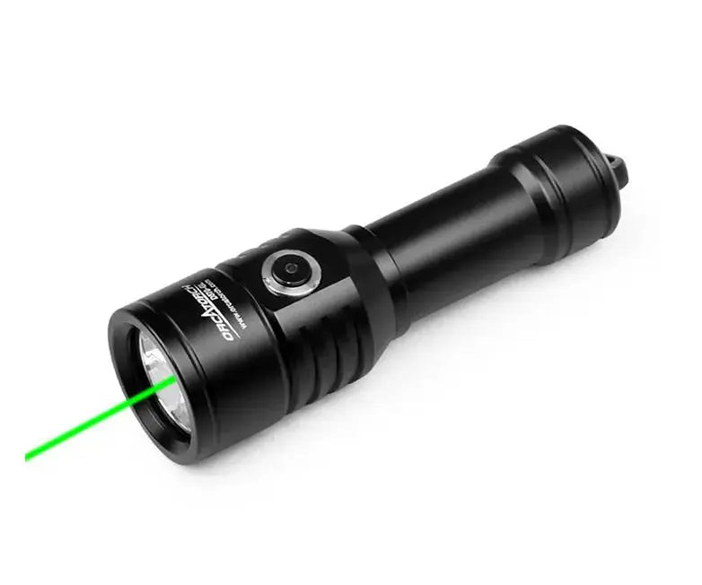 best rechargeable flashlight scuba OrcaTorch D570-GL 2.0 1500 Lumens Dive Light And Green Laser