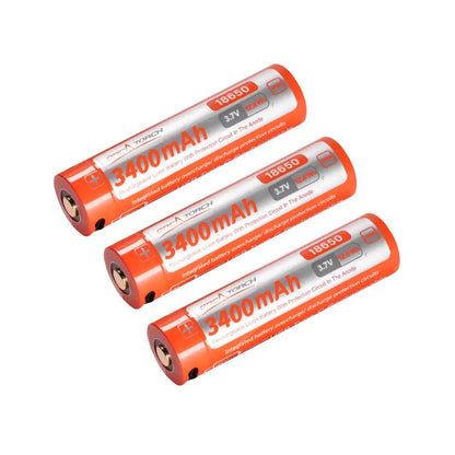 OrcaTorch 18650 USB Type-C Rechargeable Battery 3400mAh 18650 Battery