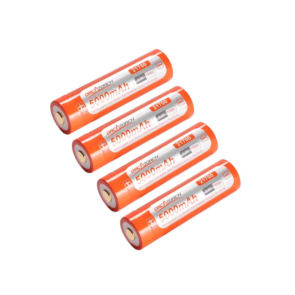 OrcaTorch 21700 USB-C Rechargeable Battery 5000mAh OrcaTorch 21700 USB-C Rechargeable Battery 5000mAh