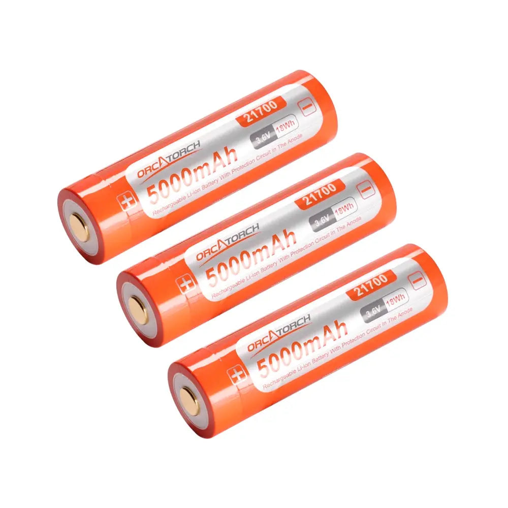 OrcaTorch 21700 USB-C Rechargeable Battery 5000mAh OrcaTorch 21700 USB-C Rechargeable Battery 5000mAh