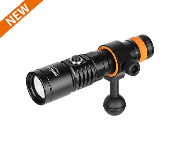 OrcaTorch D710V Underwater Video Dive Light with 3 Colors for Photogra