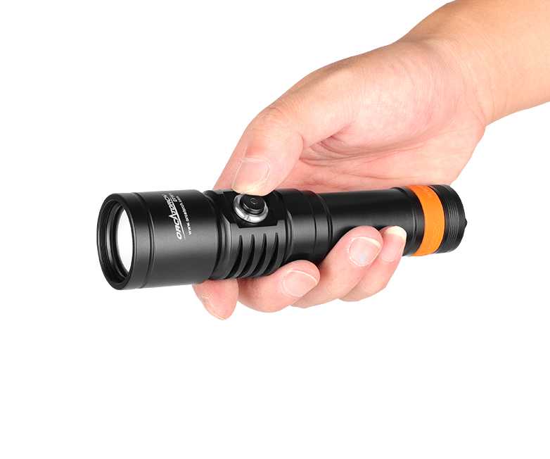 OrcaTorch D710V Underwater Video Dive Light with 3 Colors for Photography