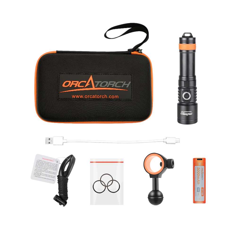 OrcaTorch D710V Underwater Video Dive Light with 3 Colors for Photography - OrcaTorch Technology Limited