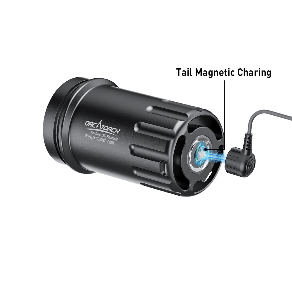 OrcaTorch B49 Battery Pack Tail Magnetic Charging