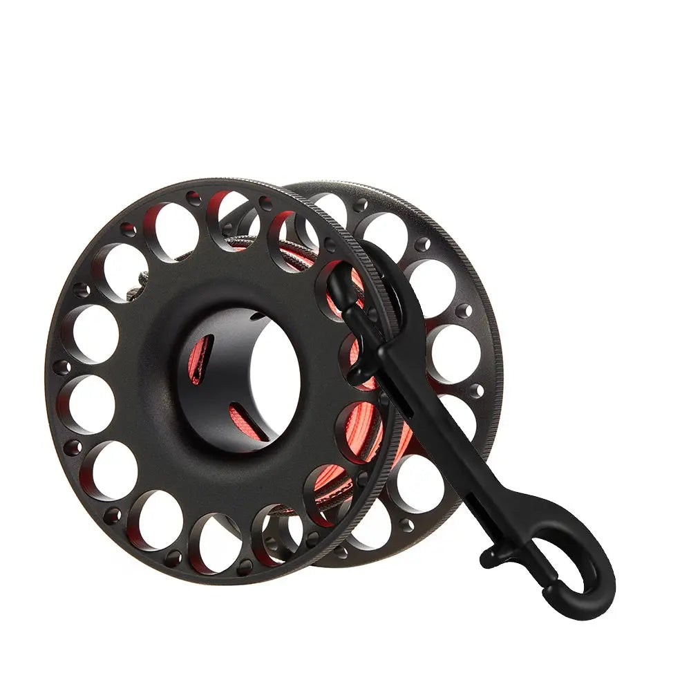 Phantom 30M Scuba Diving Reel Spool Finger Aluminum for Cave Diving, Wreck Diving, etc OrcaTorch Dive Lights