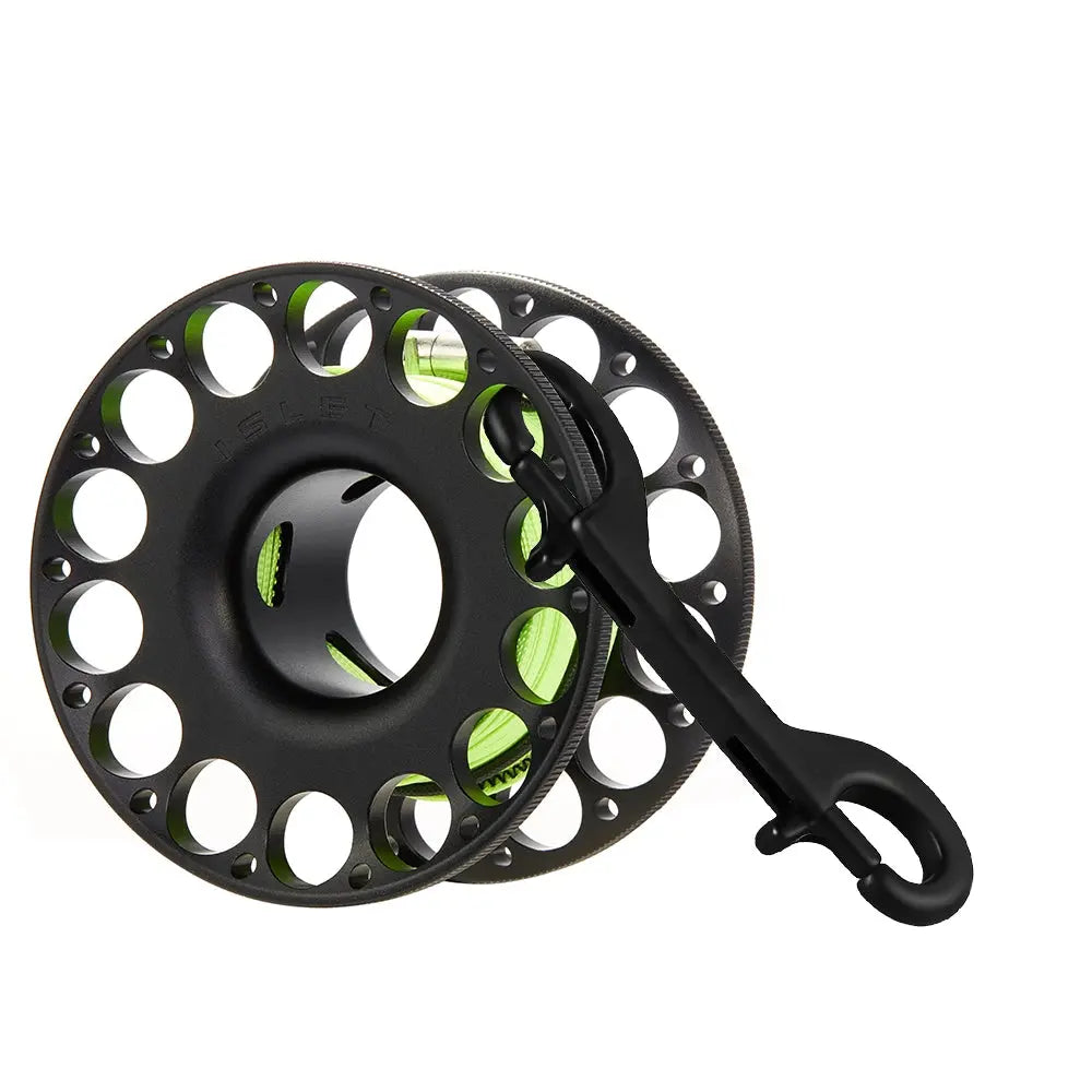 Phantom 30M Scuba Diving Reel Spool Finger Aluminum for Cave Diving, Wreck Diving, etc OrcaTorch Dive Lights