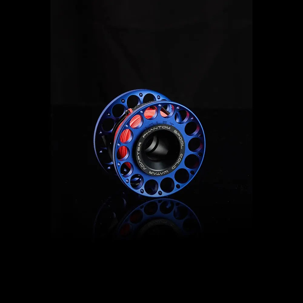 Phantom 2.0 30M Scuba Diving Finger Spool Reel with 316 Stainless Steel Black Double Ended Clip for Underwater Water Sport OrcaTorch Dive Lights