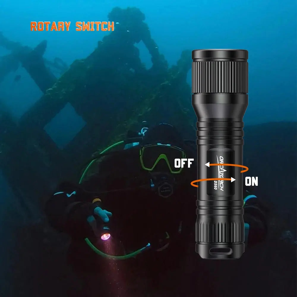 OrcaTorch D560 630 Lumens Dive Light Black
