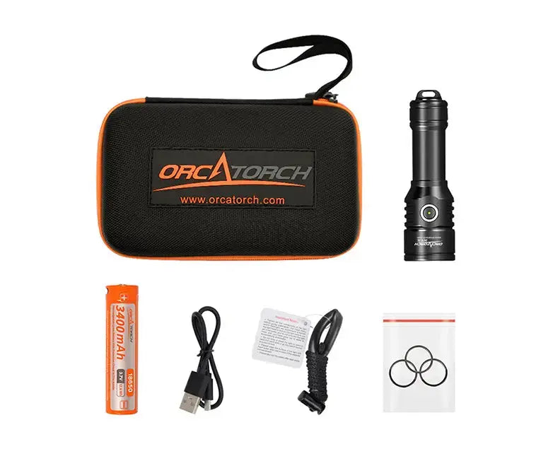 OrcaTorch D570-RL 2.0 Red Laser Dive Light 1500 Lumens