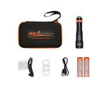 OrcaTorch D700 Diving Flashlight Max 1700 Lumens for Underwater Adventures 21700 Battery