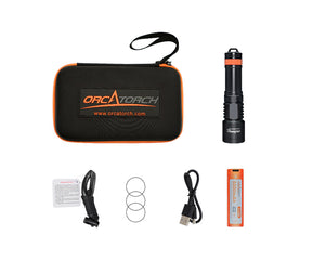 OrcaTorch D700 Dive Light Max 1700 Lumens for Underwater Adventures