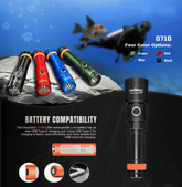 OrcaTorch D710 Max 3000 Lumens Small and Powerful Dive Light - OrcaTorch Technology Limited