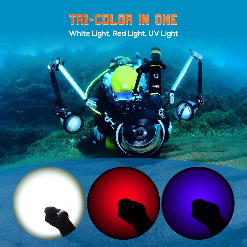 OrcaTorch D710V MK2 Diving Flashlight for Underwater Photography 3
