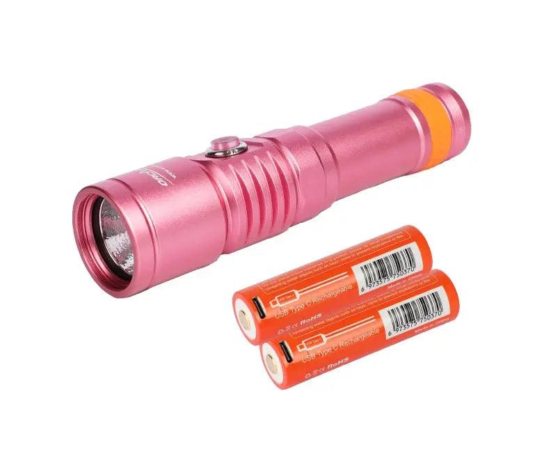 OrcaTorch D710 Pink Scuba Diving Light Max 3000 Lumens - OrcaTorch OrcaTorch D710 Pink Scuba Diving Light Max 3000 Lumens - OrcaTorch