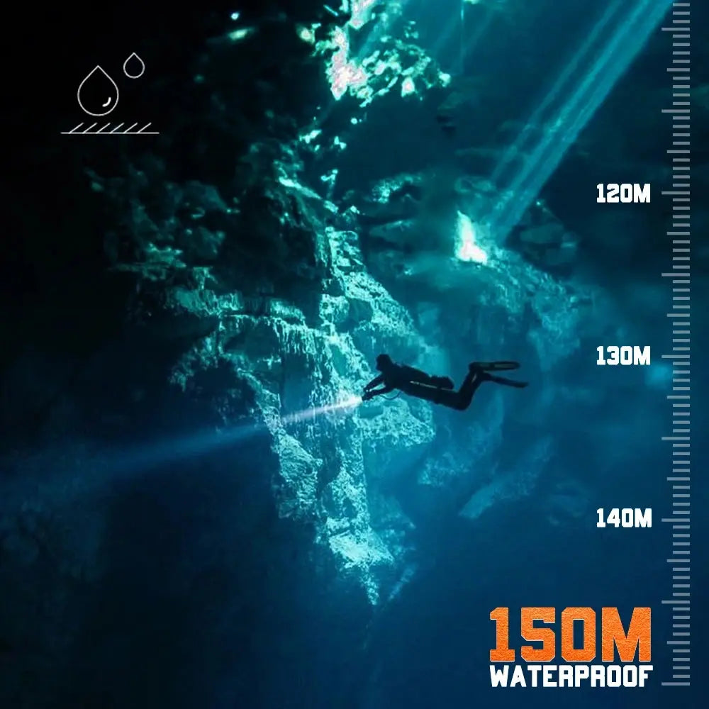 OrcaTorch D720 Long Beam Dive Light 1300m Beam Angle Adjustable OrcaTorch D720 Long Beam Dive Light 1300m Beam Angle Adjustable