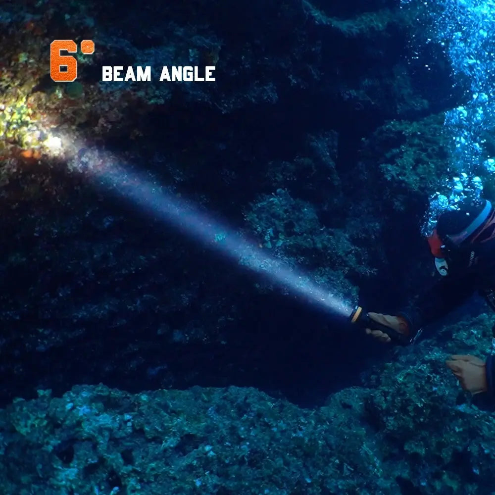 OrcaTorch D850 2500 Lumens Portable Dive Light with 6° Super Focus