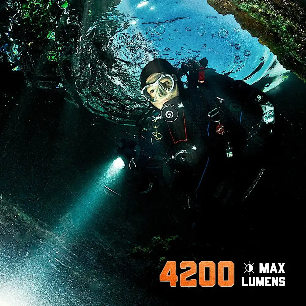 OrcaTorch D860 4200 Lumens Dive Light with Direct Charging Function