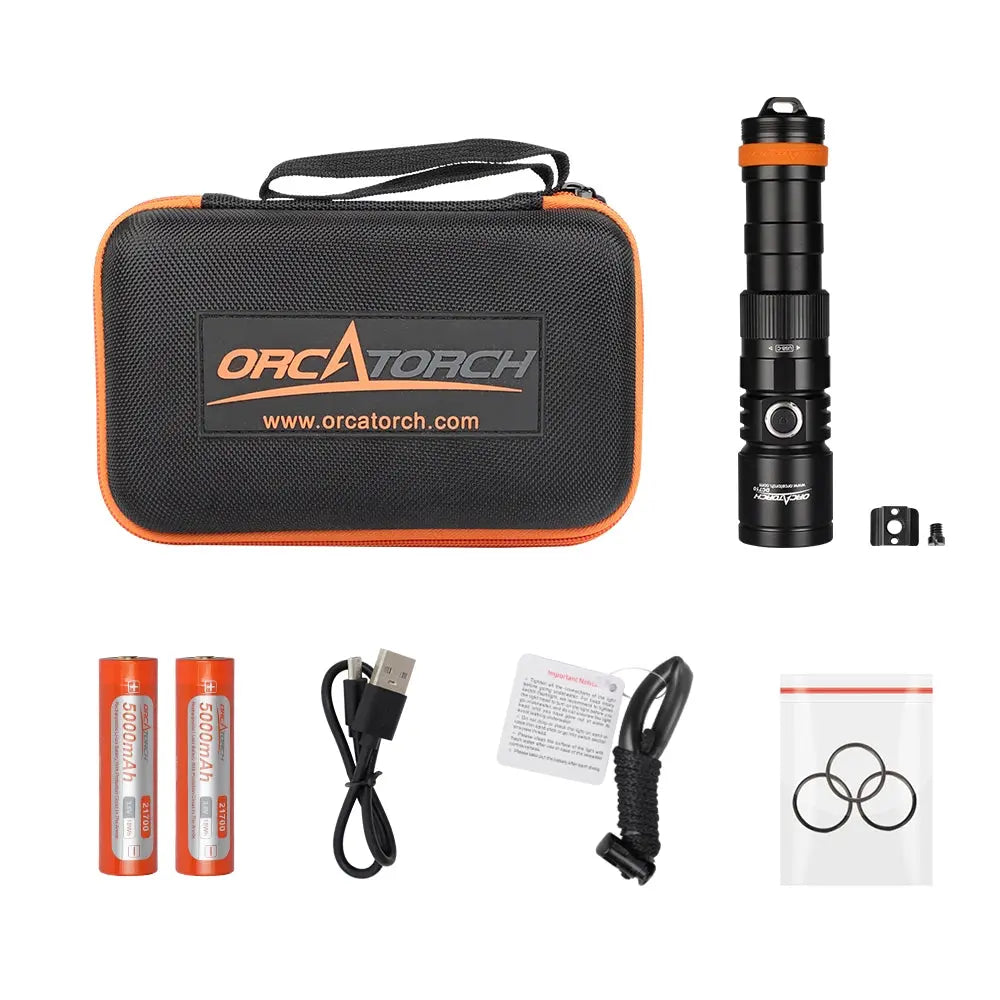 Orca Torch OrcaTorch DC710 Scuba Dive Light with USB-C Direct Charging