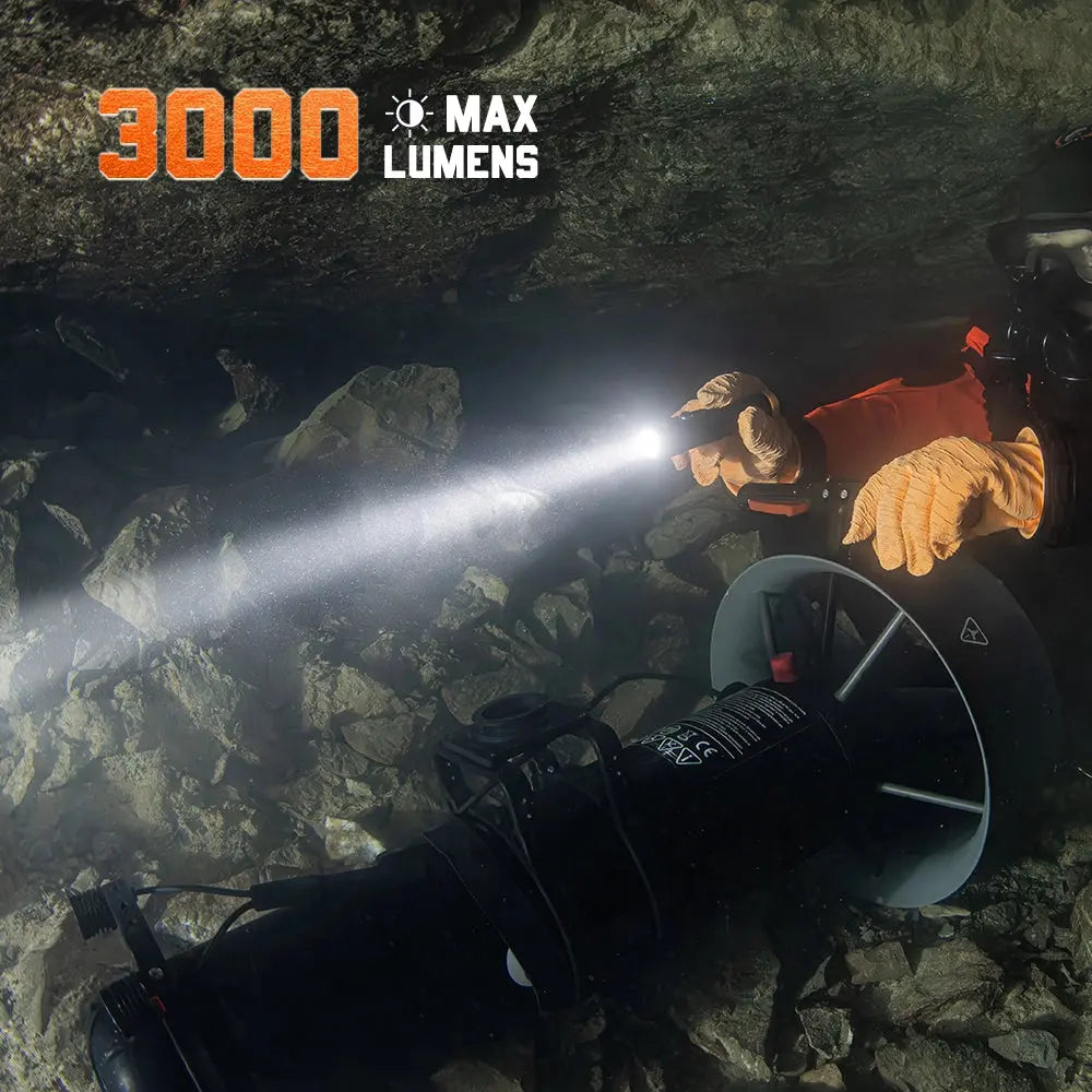 OrcaTorch DC710 Scuba Dive Light with USB-C Direct Charging