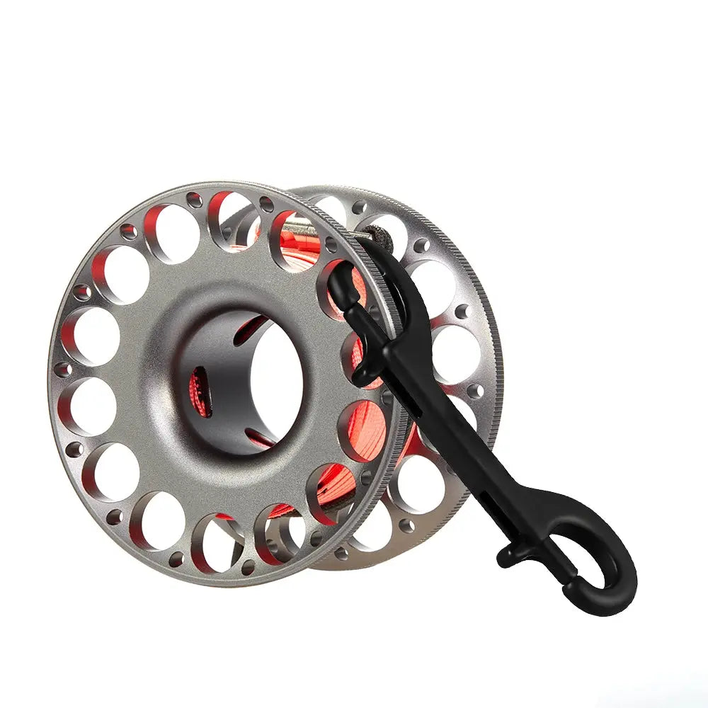 Phantom 30M Scuba Diving Reel Spool Finger Aluminum for Cave Diving, Wreck Diving, etc OrcaTorch Dive Lights