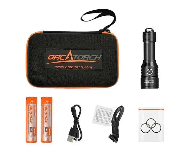 Orca Torch OrcaTorch D570-GL 2.0 Dive Light with 1500 Lumens Green Laser Pointer ...