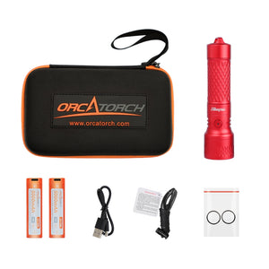 Lampe de plongée rouge OrcaTorch ORCA7