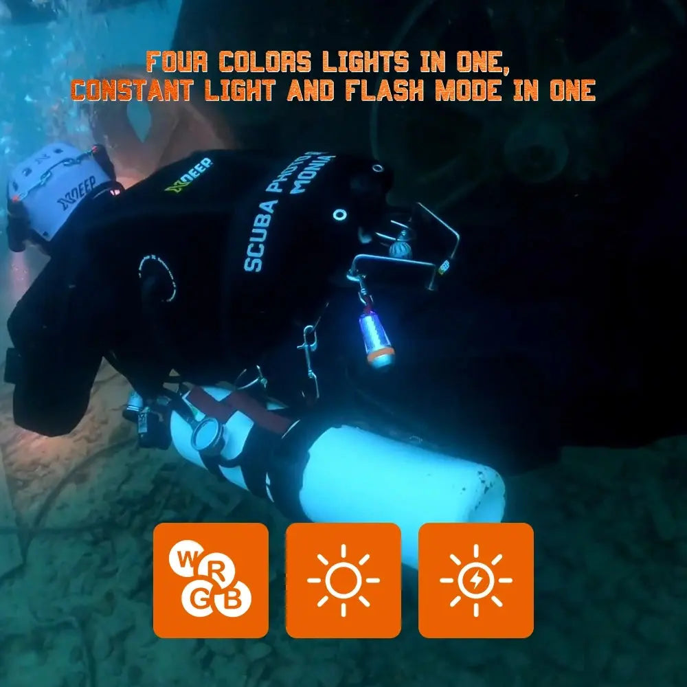 OrcaTorch SD03 Multifunctional 4-colour Dive Beacon - OrcaTorch Dive