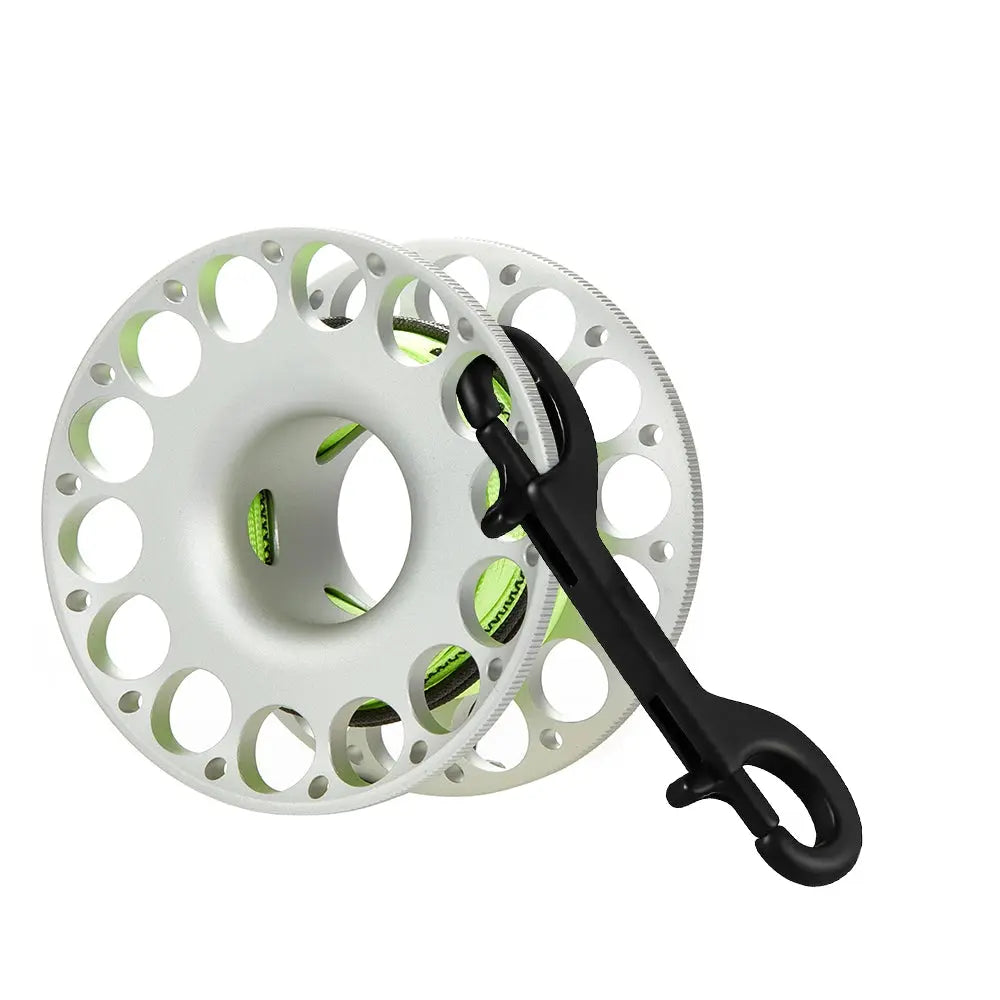 Phantom 30M Scuba Diving Reel Spool Finger Aluminum for Cave Diving, Wreck Diving, etc OrcaTorch Dive Lights