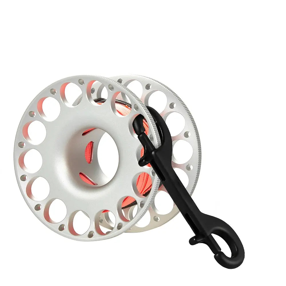 Phantom 30M Scuba Diving Reel Spool Finger Aluminum for Cave Diving, Wreck Diving, etc OrcaTorch Dive Lights