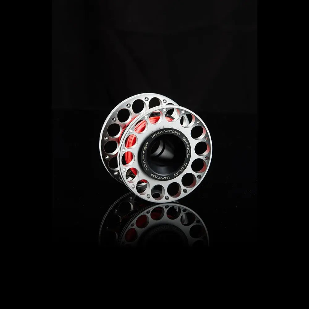 Phantom 2.0 30M Scuba Diving Finger Spool Reel with 316 Stainless Steel Black Double Ended Clip for Underwater Water Sport OrcaTorch Dive Lights