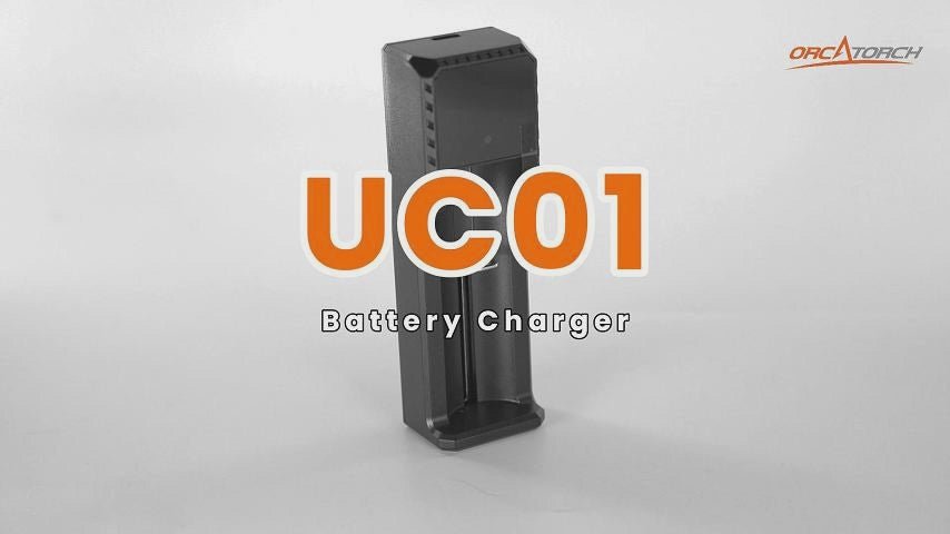 OrcaTorch UC01 Charger for 21700/18650/26650/16340/14500 Lithium Battery