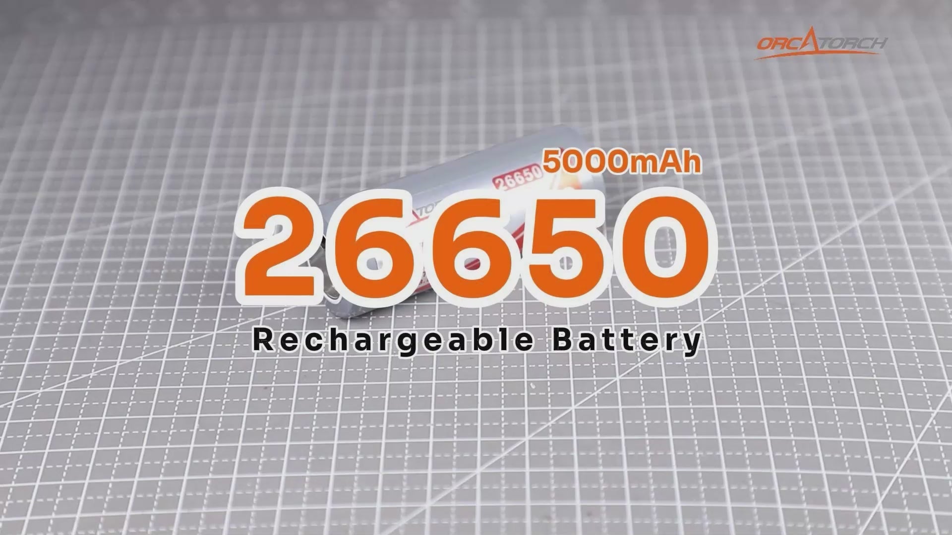 OrcaTorch 26650 Rechargeable Battery - 5000mAh - OrcaTorch Dive