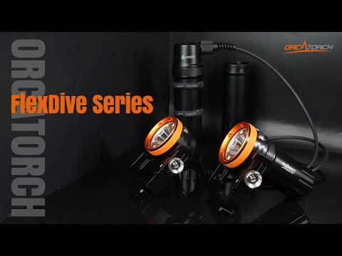 OrcaTorch FlexDive True Modular Dive Light Max 8000 Lumens, Dual Beam