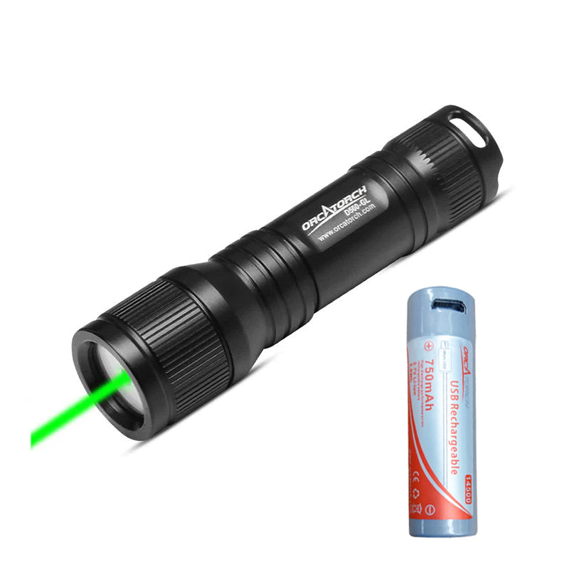 OrcaTorch D560-GL Scuba Diving Green Laser Only for Instructors and Scuba Divers - OrcaTorch Technology Limited