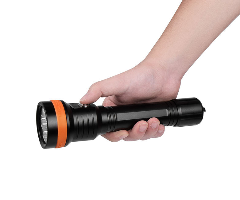 OrcaTorch D850 2500 Lumens Portable Dive Light with 6° Super Focus Beam and Long Beam Distance - OrcaTorch Dive Lights